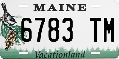 ME license plate 6783TM