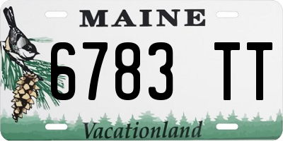 ME license plate 6783TT