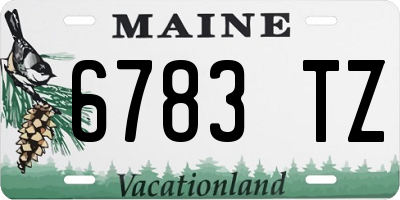 ME license plate 6783TZ