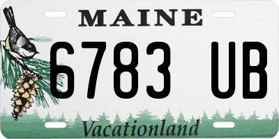 ME license plate 6783UB