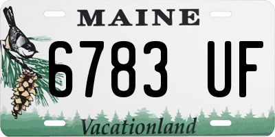 ME license plate 6783UF