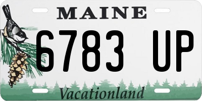 ME license plate 6783UP