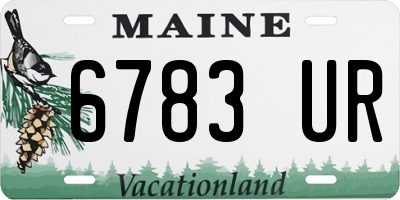 ME license plate 6783UR