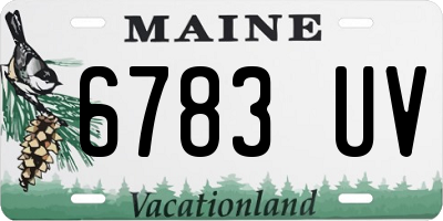 ME license plate 6783UV