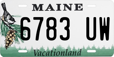 ME license plate 6783UW