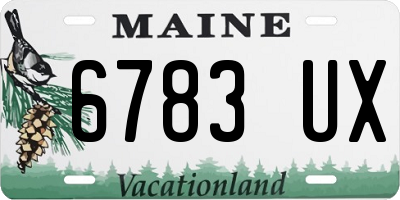 ME license plate 6783UX