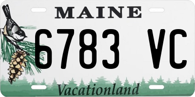 ME license plate 6783VC