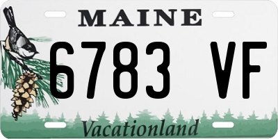 ME license plate 6783VF