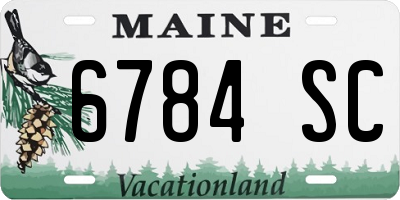 ME license plate 6784SC