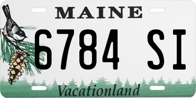 ME license plate 6784SI