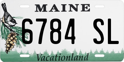 ME license plate 6784SL