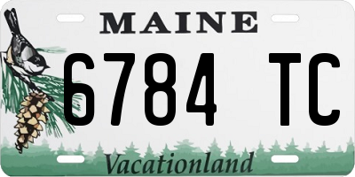 ME license plate 6784TC