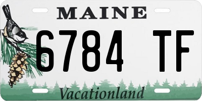 ME license plate 6784TF
