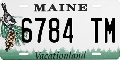 ME license plate 6784TM