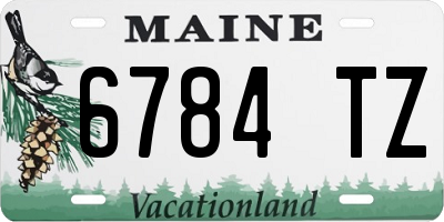 ME license plate 6784TZ