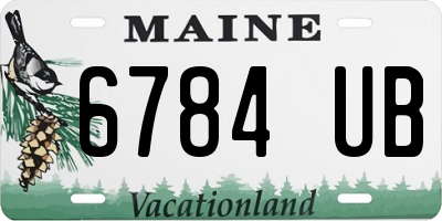 ME license plate 6784UB