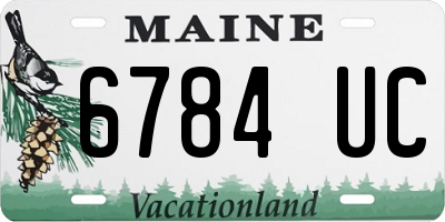 ME license plate 6784UC