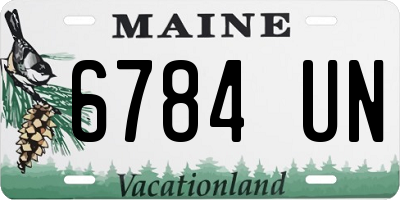 ME license plate 6784UN