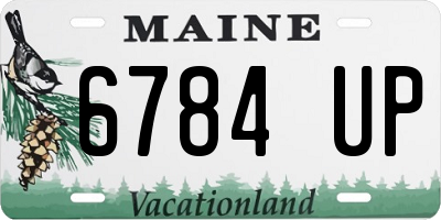 ME license plate 6784UP