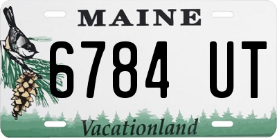 ME license plate 6784UT