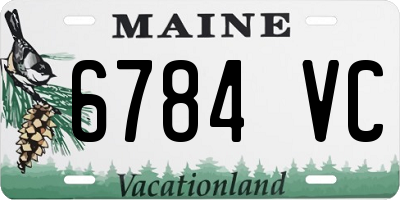 ME license plate 6784VC