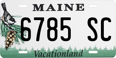 ME license plate 6785SC