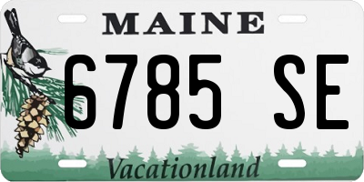 ME license plate 6785SE