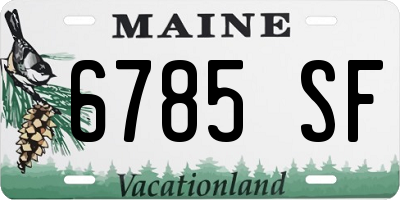 ME license plate 6785SF