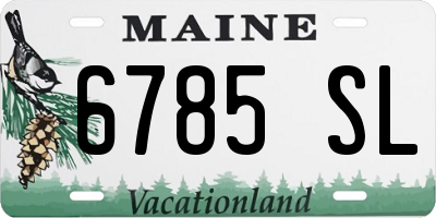 ME license plate 6785SL