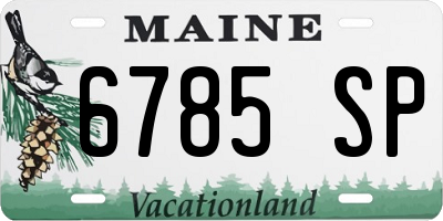 ME license plate 6785SP