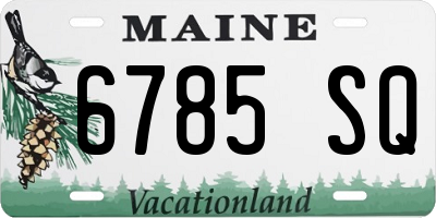 ME license plate 6785SQ