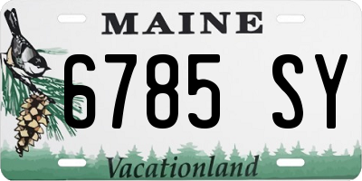 ME license plate 6785SY