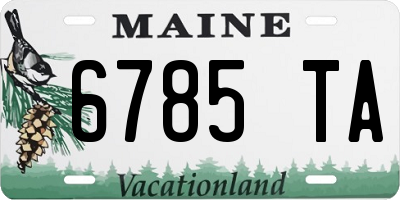 ME license plate 6785TA