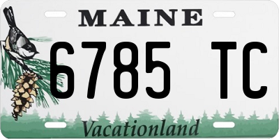 ME license plate 6785TC