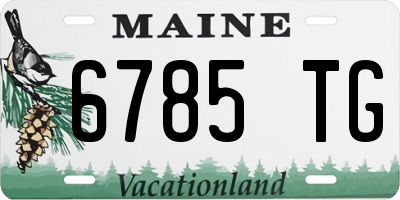 ME license plate 6785TG