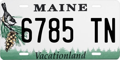 ME license plate 6785TN