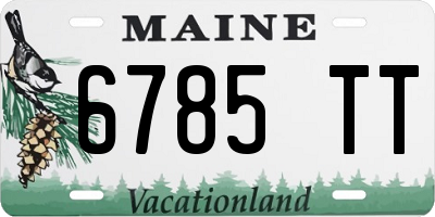 ME license plate 6785TT