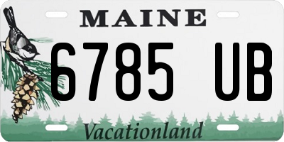ME license plate 6785UB