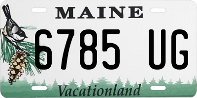 ME license plate 6785UG