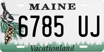 ME license plate 6785UJ