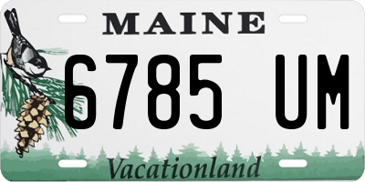 ME license plate 6785UM