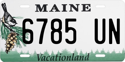 ME license plate 6785UN