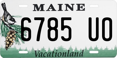 ME license plate 6785UO