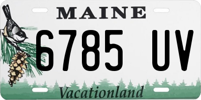 ME license plate 6785UV