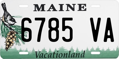 ME license plate 6785VA