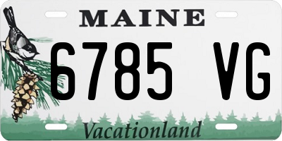 ME license plate 6785VG