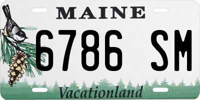 ME license plate 6786SM