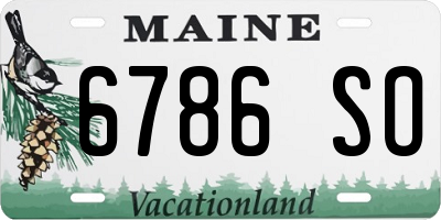 ME license plate 6786SO
