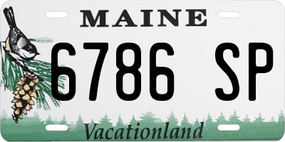 ME license plate 6786SP