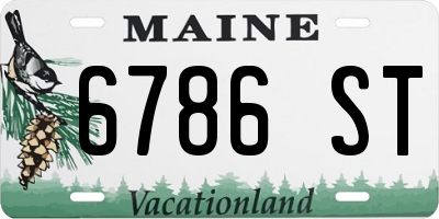 ME license plate 6786ST